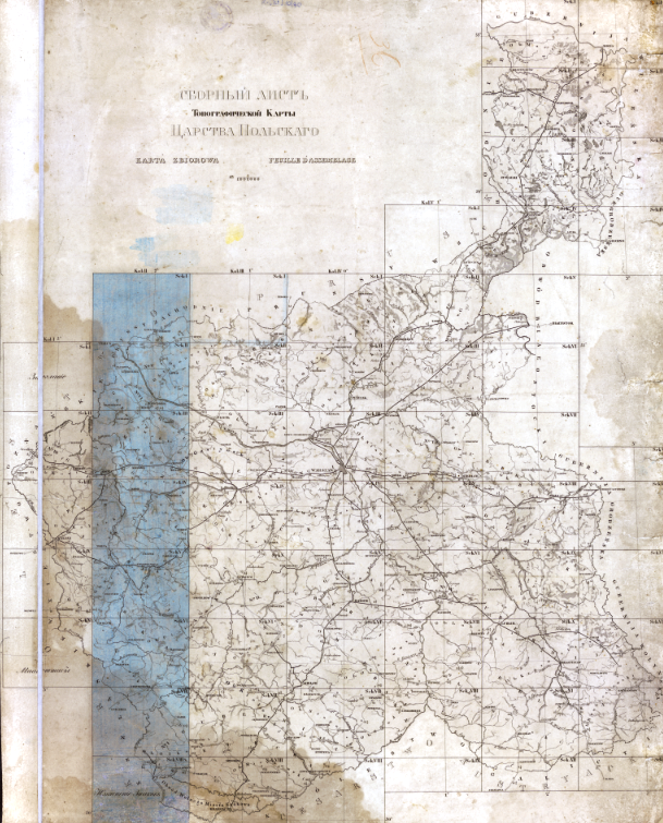 XIX-wieczna mapa Królestwa Polskiego dostępna online dzięki projektowi Biblioteki Uniwersyteckiej