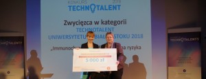 Dr Urszula Czyżewska z tytułem Technotalent Uniwersytetu w Białymstoku
