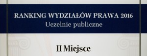 II miejsce Wydziału Prawa UwB w rankingu wydziałów prawa Rzeczpospolitej 2016